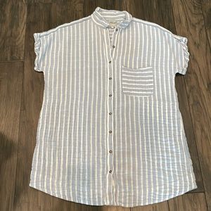 Anthropologie linen/cotton blend shirt